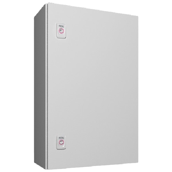AX Coffret électrique, LHP : 380x600x210 mm, en tôle d'acier, avec plaque de montage, à une porte, deux serrures à came-Lire la description