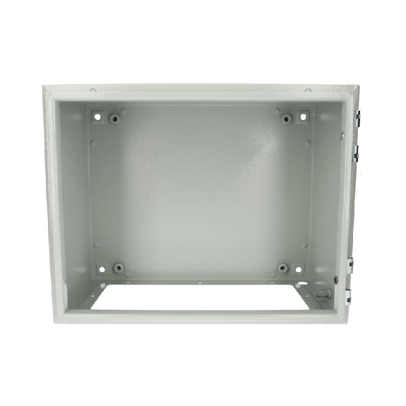 AX Coffret électrique, LHP : 380x300x210 mm, en tôle d'acier, avec plaque de montage, à une porte, une serrure à came-Lire la description