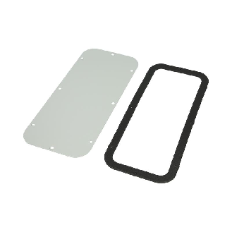AX Coffret électrique, LHP : 380x300x210 mm, en tôle d'acier, avec plaque de montage, à une porte, une serrure à came-Lire la description