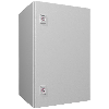 Coffret électrique AX, LHP : 380x600x350 mm, en tôle d'acier, avec plaque de montage, à une porte, deux serrures à came