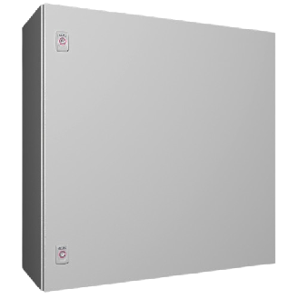 Coffret électrique AX, LHP : 760x760x300 mm, en tôle d'acier, avec plaque de montage, à une porte, deux serrures à came-Lire la description