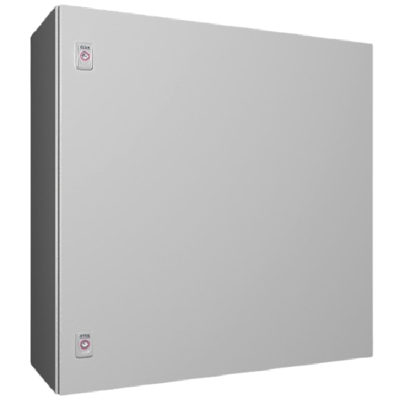Coffret électrique AX, LHP : 760x760x300 mm, en tôle d'acier, avec plaque de montage, à une porte, deux serrures à came Coffret électrique AX, LHP : 760x760x300 mm, en tôle d'acier, avec plaque de montage, à une porte, deux serrures à came-Lire la description