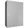 AX Coffret électrique, LHP : 800x1200x400 mm, en tôle d'acier, avec plaque de montage, à une porte, avec système de verrouillage à 3 points