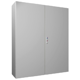 AX Coffret électrique, LHP : 1000x1200x300 mm, en tôle d'acier, avec plaque de montage, à deux portes, avec système de verrouillage à 3 points-Lire la description