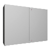 AX Coffret électrique, LHP : 1000x760x300 mm, en tôle d'acier, avec plaque de montage, à deux portes, deux serrures à came