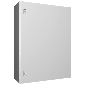 Coffret électrique AX, LHP : 600x800x250 mm, en tôle d'acier, avec plaque de montage, à une porte, deux serrures à came-Lire la description