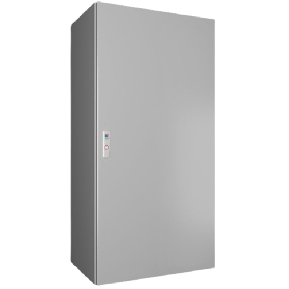 AX Coffret électrique, LHP : 600x1200x400 mm, en tôle d'acier, avec plaque de montage, à une porte, avec système de verrouillage à 3 points-Lire la description