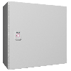 AX Coffret électrique, LHP : 380x380x210 mm, en tôle d'acier, avec plaque de montage, à une porte, une serrure à came