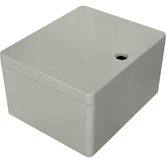 Mini-armoire ABS avec hublot, IP65, RAL 7035, 250 x 300 x 170 mm-Lire la description