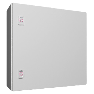AX Coffret électrique, LHP : 500x500x210 mm, en tôle d'acier, avec plaque de montage, à une porte, deux serrures à came-Lire la description