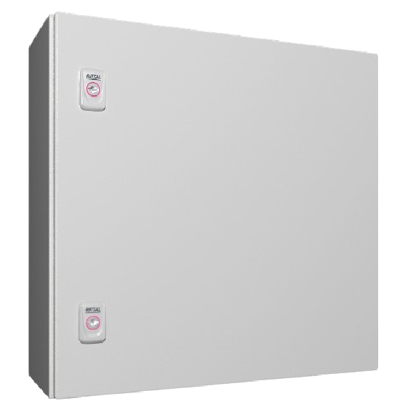AX Coffret électrique, LHP : 500x500x210 mm, en tôle d'acier, avec plaque de montage, à une porte, deux serrures à came-Lire la description