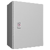 AX Coffret électrique, LHP : 300x400x210 mm, en tôle d'acier, avec plaque de montage, à une porte, une serrure à came