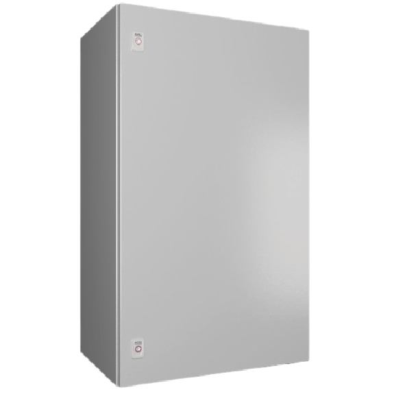 AX Coffret électrique, LHP : 600x1000x400 mm, en tôle d'acier, avec plaque de montage, à une porte, deux serrures à came-Lire la description