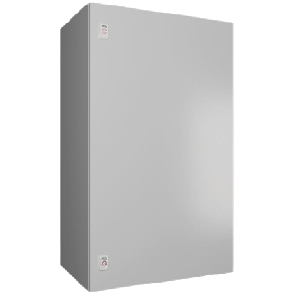 AX Coffret électrique, LHP : 600x1000x400 mm, en tôle d'acier, avec plaque de montage, à une porte, deux serrures à came-Lire la description