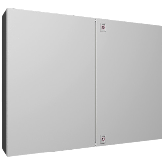AX Coffret électrique, LHP : 1000x760x210 mm, en tôle d'acier, avec plaque de montage, à deux portes, deux serrures à came-Lire la description