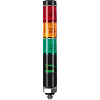Colonne lumineuse avec verrines à LEDs verte, orange, rouge, 24V