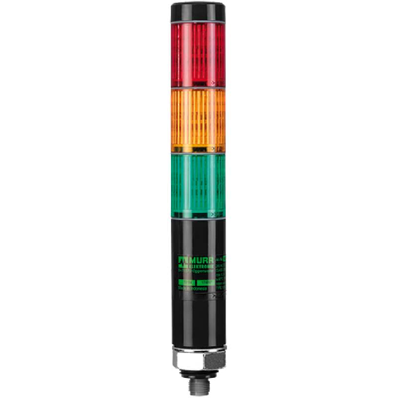 Colonne lumineuse avec verrines à LEDs verte, orange, rouge, 24V Colonne lumineuse avec verrines à LEDs verte, orange, rouge, 24V-Lire la description