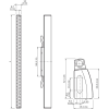 Barrière sécurité T4 H=0480mm Rés=14mm autonome/fin de cascade