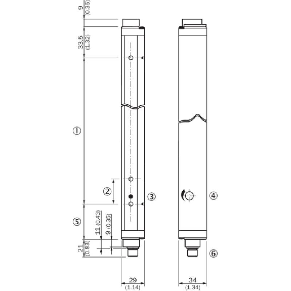 Rideau optique Eco-line H=0210mm Rés=30mm P=2m 2xNPN / M12 4P Rideau optique Eco-line H=0210mm Rés=30mm P=2m 2xNPN / M12 4P-Lire la description