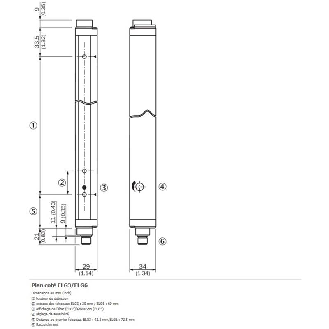 Rideau optique Eco-line H=0330mm Rés=30mm P=2m 2xPNP / M12 4P-Lire la description
