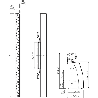 Barrière sécurité T2 H=0600mm Rés=24mm cascadable-Lire la description