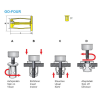 Spreizblindnietmuttern BM /ST /M4 /Fk /Of GO-FOUR Klemmbereich: 0,1 - 5,0 mm - 250 Stück Spreizblindnietmuttern BM /ST /M4 /Fk /Of GO-FOUR Klemmbereich: 0,1 - 5,0 mm - 250 Stück