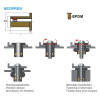 Ecrous à sertir recouverts d'EPDM NEOPREN - M 5 - Tête plate - Arbre rond - ouverte - 250 pièces