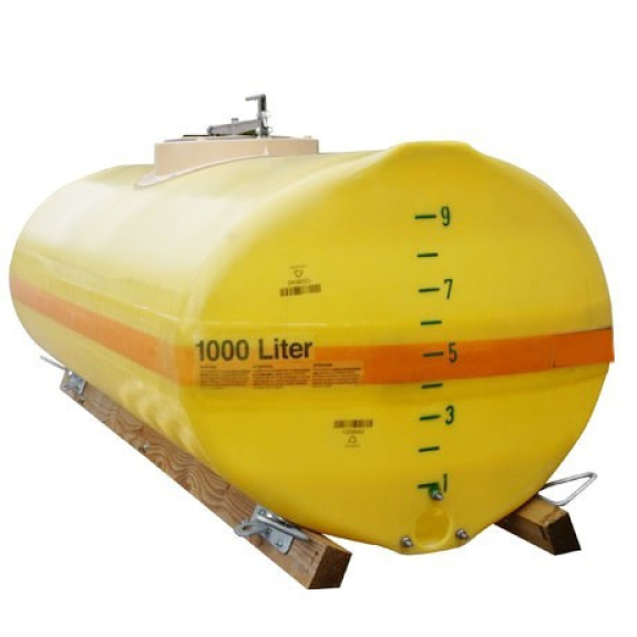 Cuve de stockage ovale 1 000 L sur patins-Lire la description