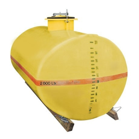 Cuve de stockage ovale 1 000 L sur patins-Lire la description