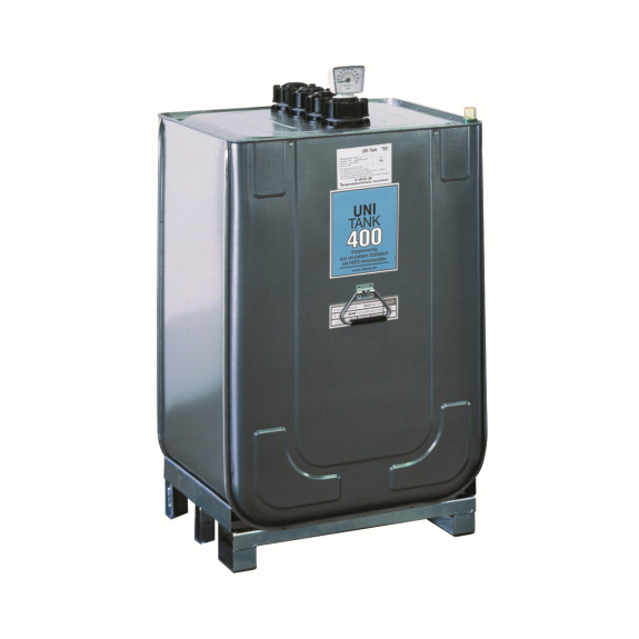 Cuve stockage gasoil double paroi Galva PE UNI 400 L-Lire la description