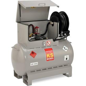 Cuve transport essence KS-Mobil 300, pompe manuelle simple effet-Lire la description