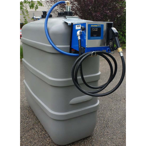 Cuve de stockage de gasoil 1 500 litres avec pompe 56 L/min-Lire la description