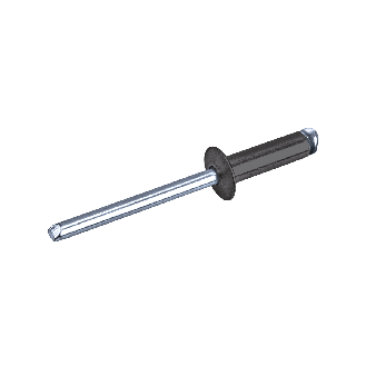 Farbige Blindniete RAINBOW STANDARD- RAL 9005  AL/ST - Flachkopf - 3,0x14 mm - 1000 Stück-Beschreibung lesen