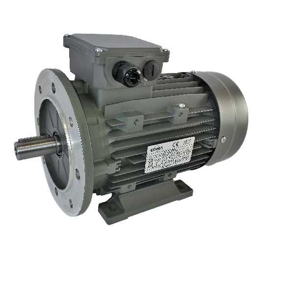 Moteur électrique triphasé 0.75KW - 230/400V - 3000Tr/min, Fixation à pattes et bride B35-Lire la description
