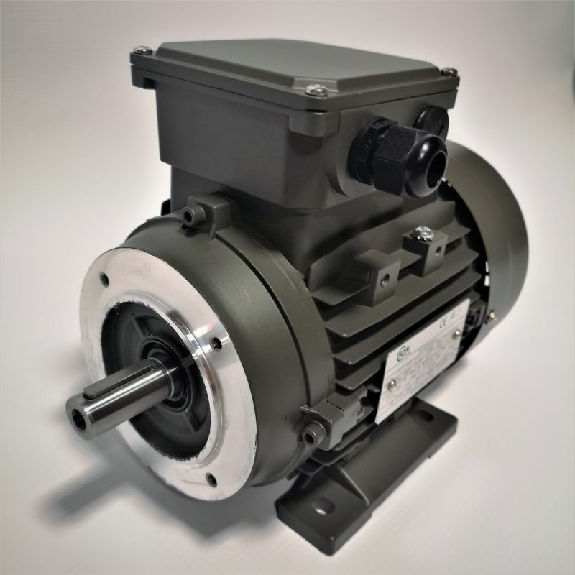 Moteur triphasé 0.25Kw - 750Tr/min, Fixation à pattes et bride B34-Lire la description