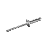 Rivets triples avec disque EPDM AL/AL - Tête plate 5,2x17,5 mm