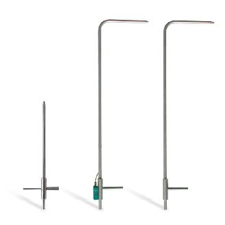 Tube de Pitot type L, modèle NPL, lg3000mm, Ø14mm, tête ellipsoïdale-Lire la description