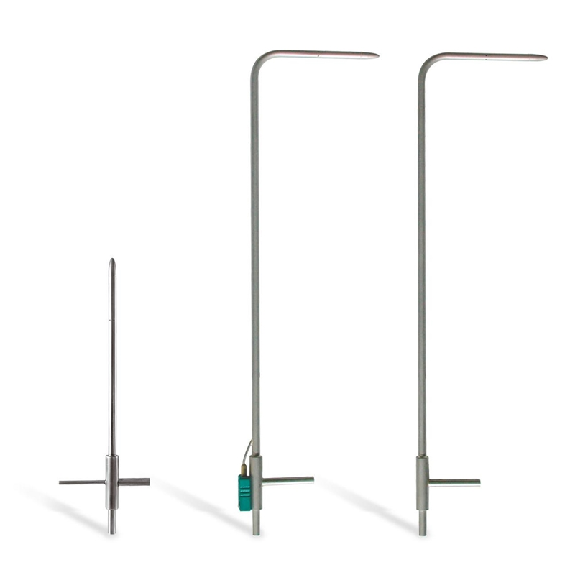 Tube de Pitot type L, modèle NPL, lg3000mm, Ø14mm, tête ellipsoïdale-Lire la description