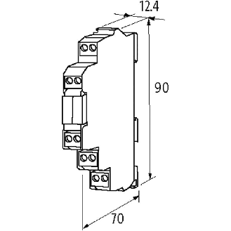Module-relais d'entrée DPDT 6A-250VAC/DC, Vis, 230VAC/DC-Lire la description