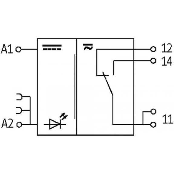 Module-relais, SPDT 8A-250VAC/DC, 12mm, Vis, 24VAC/DC-Lire la description