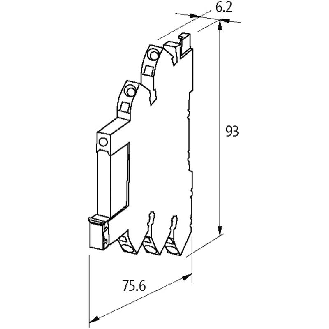 Module-relais SPDT 6A-230VAC/DC, 6,2mm, Ressort, 24VAC/DC débrochable-Lire la description