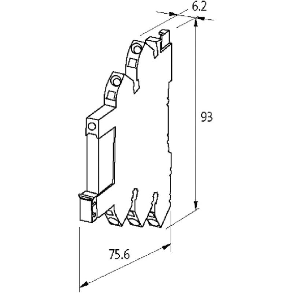 Module-relais SPDT 6A-230VAC/DC, 6,2mm, Ressort, 24VAC/DC débrochable-Lire la description