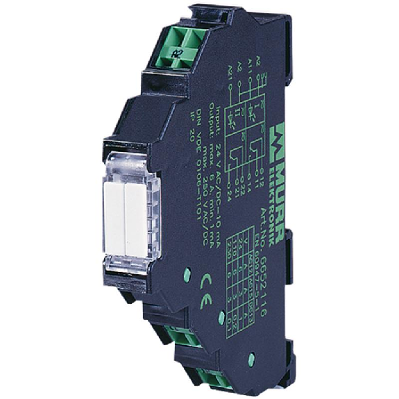 Module relais, DPST-NO 6A-250VAC/DC, 12.4mm, Ressort, 24VAC/DC-Lire la description
