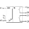 Module relais, DPST-NO 6A-250VAC/DC, 12.4mm, Ressort, 24VAC/DC