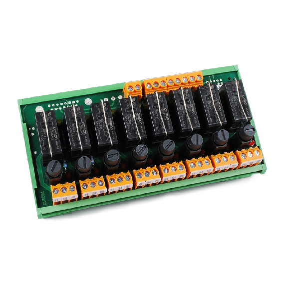 Module 16 relais SPDT 12A-250Vac, 24Vdc débrochable fusible Module 16 relais SPDT 12A-250Vac, 24Vdc débrochable fusible-Lire la description