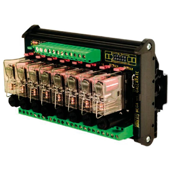 Module 8 Relais SPDT 12A, 24VDC avec fusibles-Leggi tutto