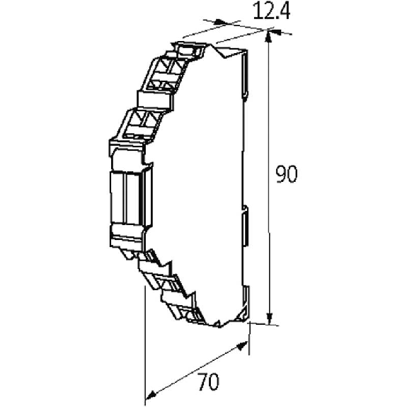 Module-relais, SPDT 6A-250 VAC/DC, 12,4mm, Ressort, 110VAC/DC-Lire la description