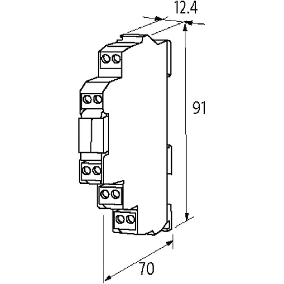 Module relais, DPDT, 6A-250VAC/DC, 12.4mm, Vis, 24VAC/DC-Lire la description