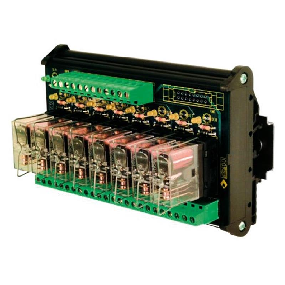 Module 8 Relais SPDT 12A-250VAC, 24VAC/DC Commun universel-Lire la description