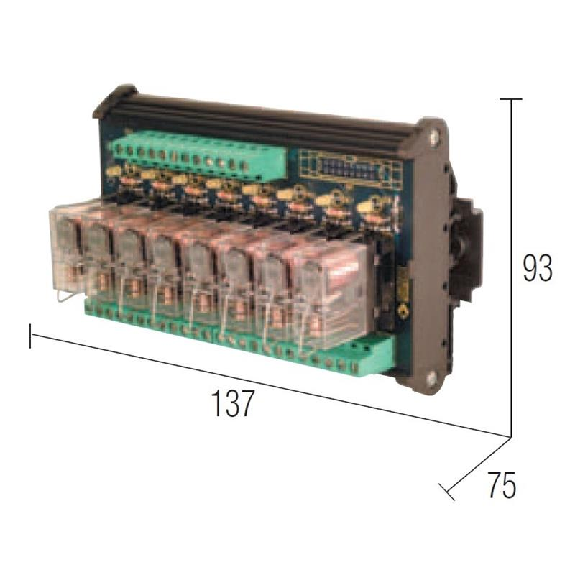 Module 8 Relais SPDT 12A-250VAC, 24VDC Commun négatif-Lire la description